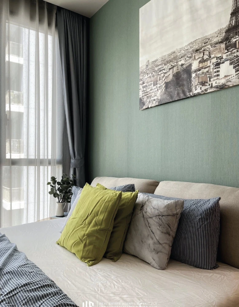 Condo for rent, Quattro by Sansiri, 1 bedroom, 1 bathroom, 58.5 sqm., 27th floor, building, ready to move in. Don't miss it.