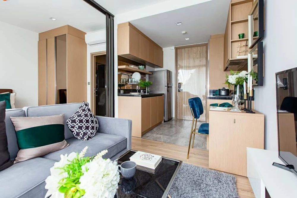 Condo for rent, Kawa House On Nut 77, beautiful room, good location, close to the train, convenient to travel, hurry up and book now!