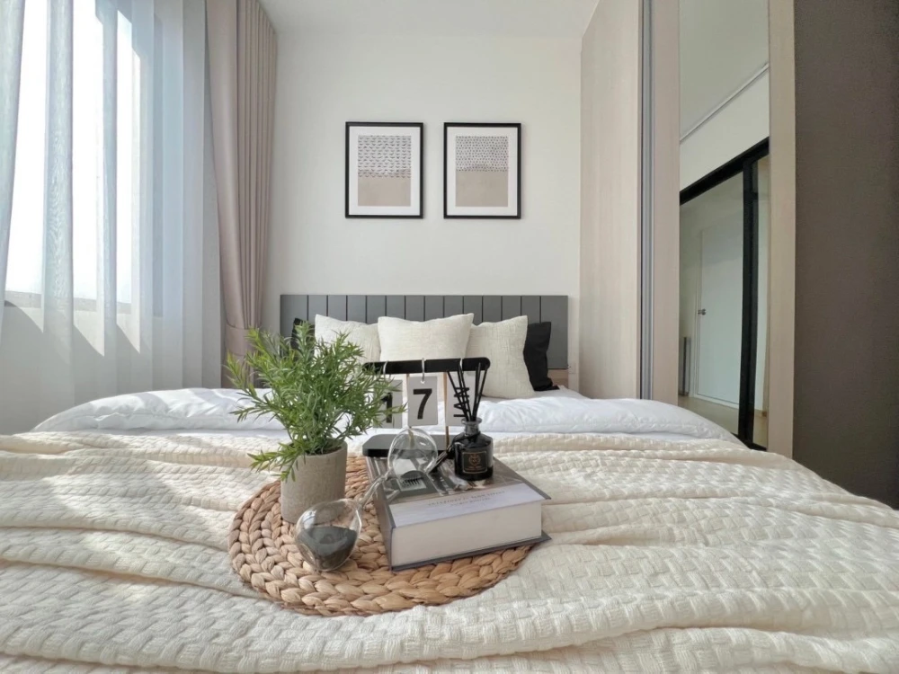 For rent!! Condo Chewathai Hallmark Lat Phrao-Chokchai Phase 2, 7th floor, Building D, fully furnished, book now!!