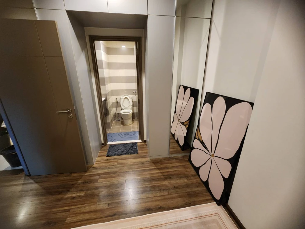 Condo for rent,Ceil By Sansiri (Ekamai), beautiful decoration, fully furnished, good view, special price, very cheap Ready to move in