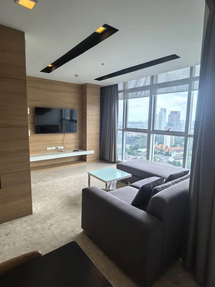For rent Condo Nusasiri Grand, room with electric curtain, 17th floor, city view with bathtub First come first serve