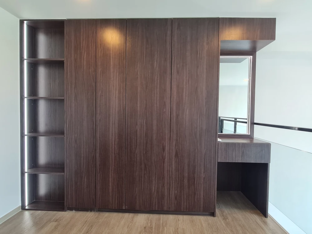 Condo for rent, The Origin, Plug and Play, Ramintra, spacious room, comfortable, corner room, city view outside, comes with complete facilities, book