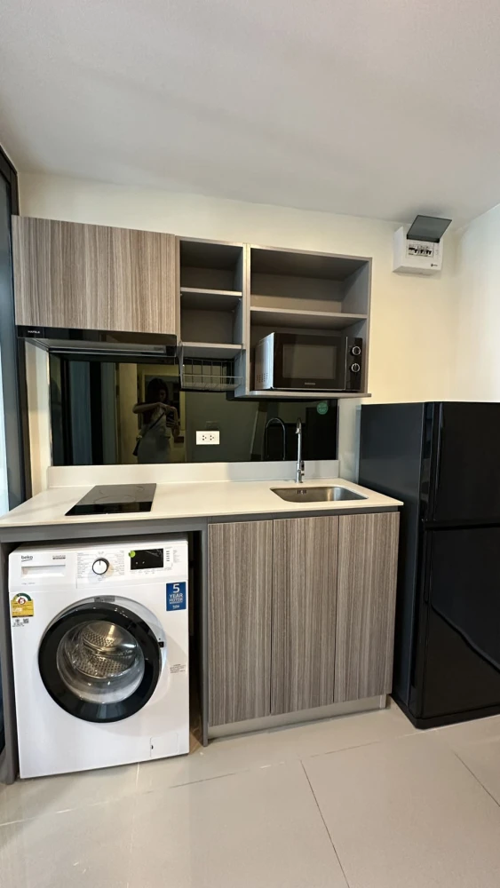 For rent!! Condo The Origin Ramintra 83 Station, 3rd floor, Building D, fully furnished, ready to move in, don't miss it!!