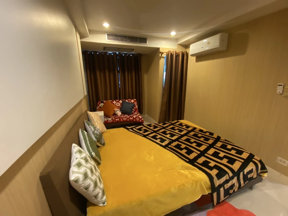 For rent!! Condo The Inspire Place ABAC Rama 9, 16th floor, Building A, fully furnished, nice room, good location, don't miss it!!