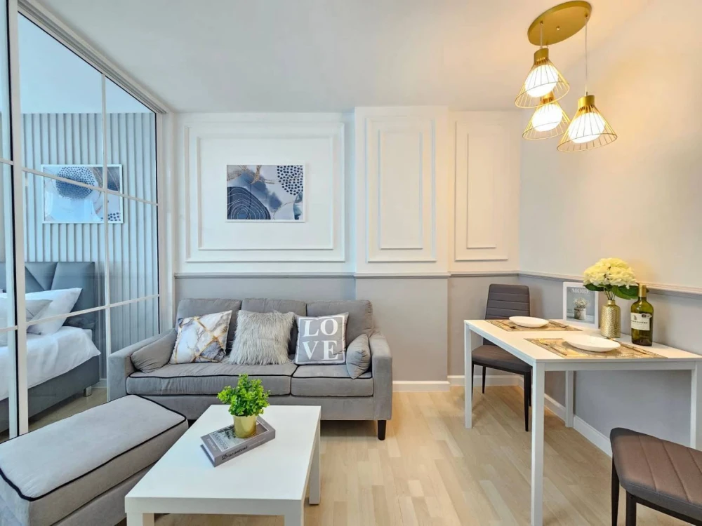Condo for rent at D Condo Ramkhamhaeng 64, 29 sq m., fully furnished, ready to move in. Don't miss out!
