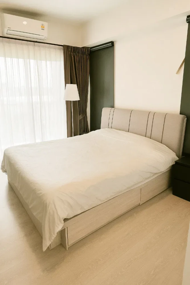 For rent!! Niche Mono Sukhumvit-Puchao Condo, 8th floor, Building B, city view, beautiful room, fully furnished, ready to move in. Reserve now!!