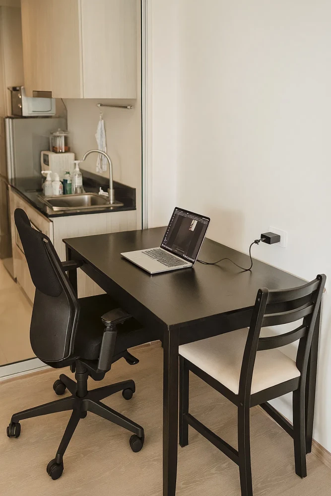 For rent!! Niche Mono Sukhumvit-Puchao Condo, 8th floor, Building B, city view, beautiful room, fully furnished, ready to move in. Reserve now!!