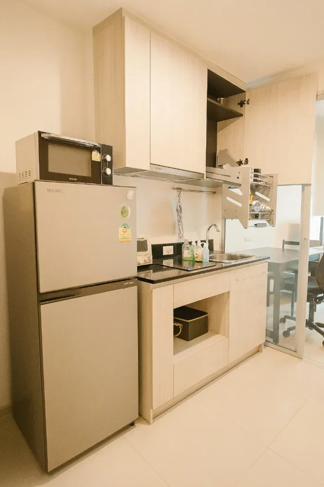 For rent!! Niche Mono Sukhumvit-Puchao Condo, 8th floor, Building B, city view, beautiful room, fully furnished, ready to move in. Reserve now!!