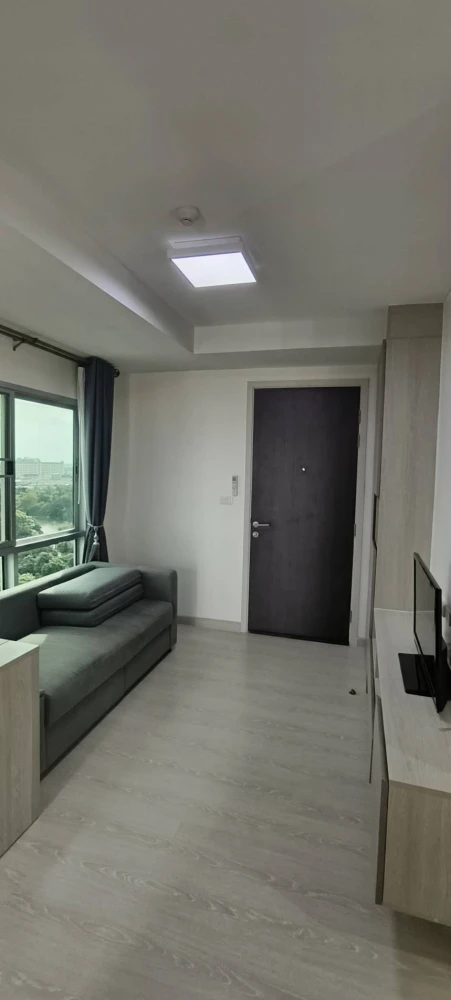 For rent!! Niche ID Pakkret Station Condo, 9th floor, corner room, beautiful room, good location, convenient transportation, don't miss it!!