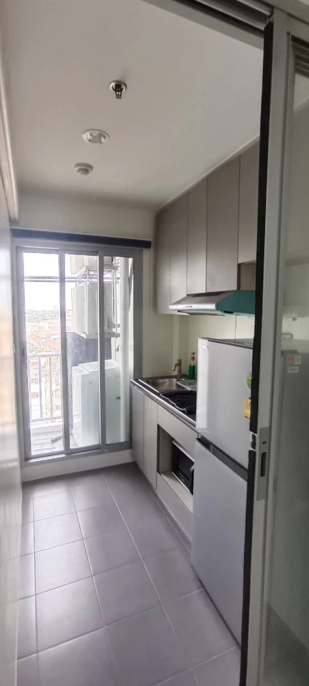 For rent!! Niche ID Pakkret Station Condo, 9th floor, corner room, beautiful room, good location, convenient transportation, don't miss it!!