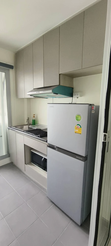 For rent!! Niche ID Pakkret Station Condo, 9th floor, corner room, beautiful room, good location, convenient transportation, don't miss it!!