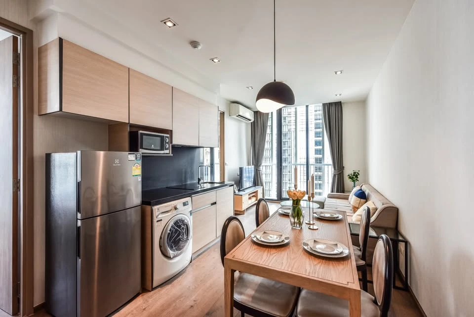 Condo for rent, Park 24 Origin Phrom Phong, high floor, great breeze, electrical appliances + furniture, ready to move in