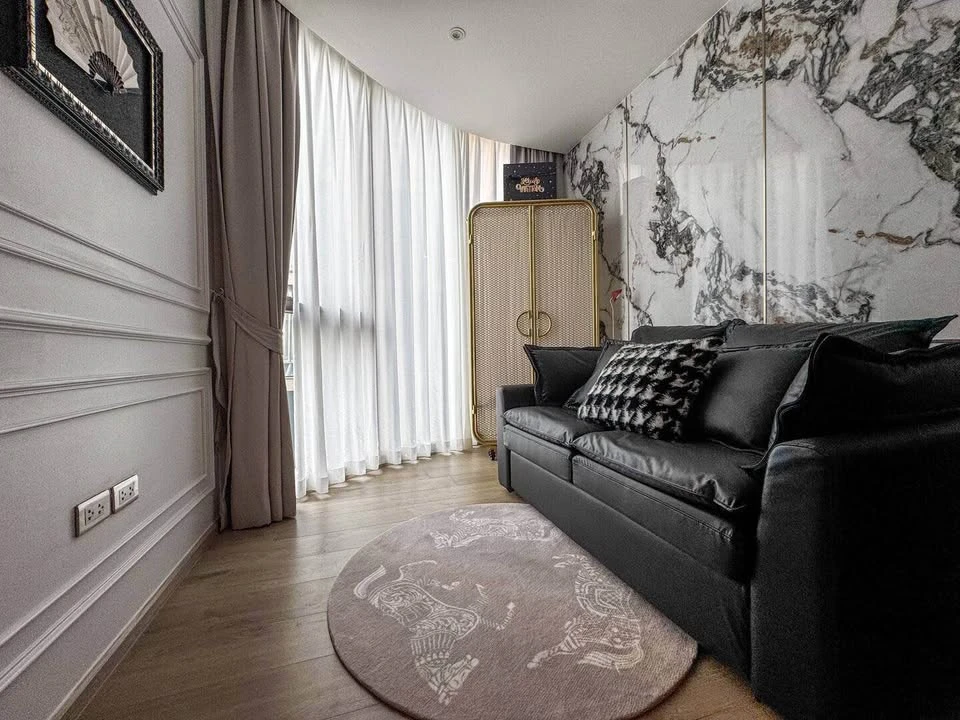 For rent: Finn Asoke Condo, beautifully decorated room, fully built-in, complete here, just come and move in, don't miss out.