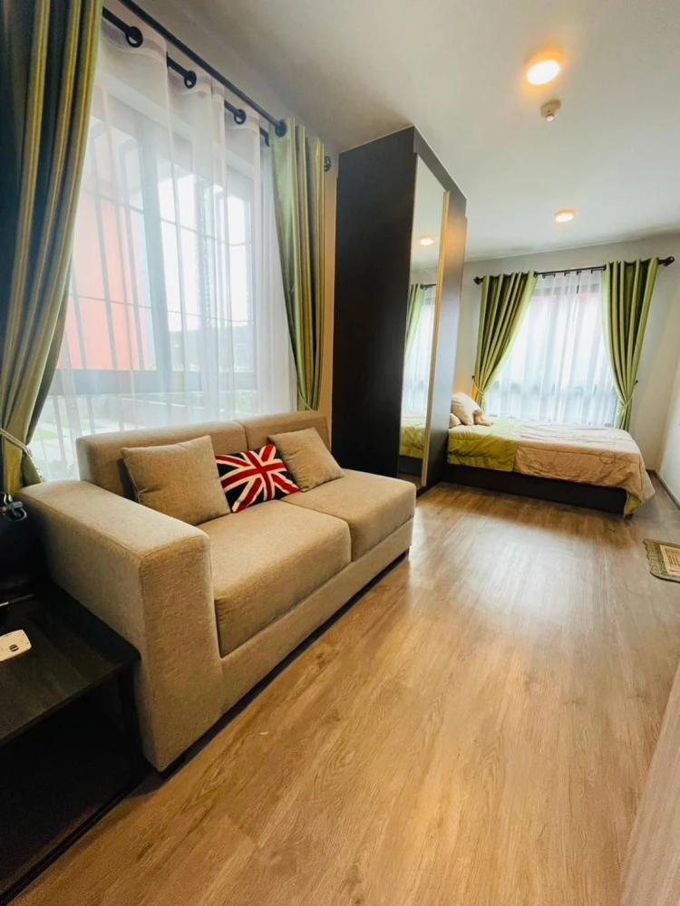 For rent!! Condo Monte Rama 9, 8th floor, garden view, fully furnished, move in with your bags, book now!!