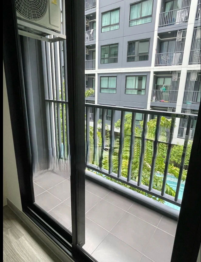 For rent!! Condo Monte Rangsit, 3rd floor, Building B, swimming pool view, beautiful room, fully furnished, ready to move in, don't miss it!!