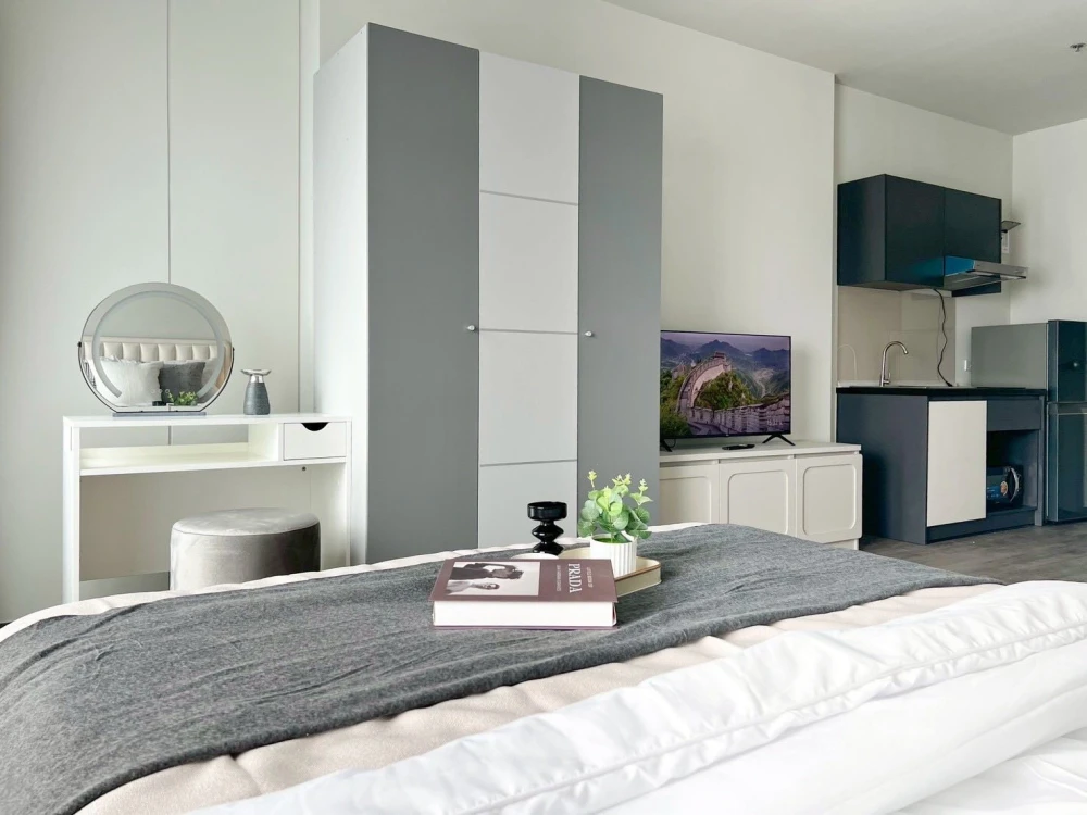For rent!! Condo Rich Point at BTS Wutthakat, 21st floor, beautiful room, fully furnished, bring your bags and move in!!