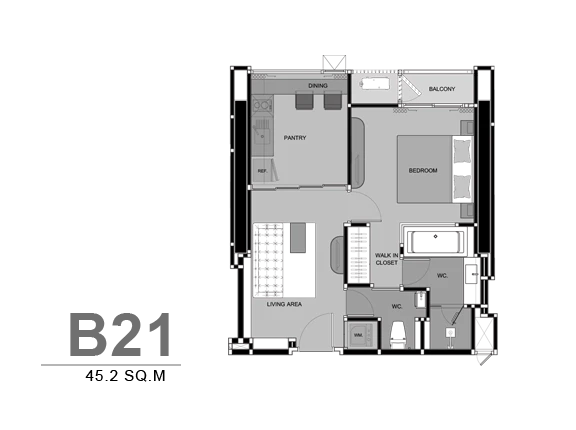 For rent!! Condo Rhythm Sukhumvit 44/1, 17th floor, city view, beautiful room, fully furnished, ready to move in, don't miss it!!