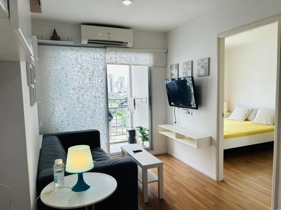 Condo for rent!! Lumpini Park Rama 9-Ratchada, 14th floor, Building A, fully furnished, ready to move in. Don't miss out!!