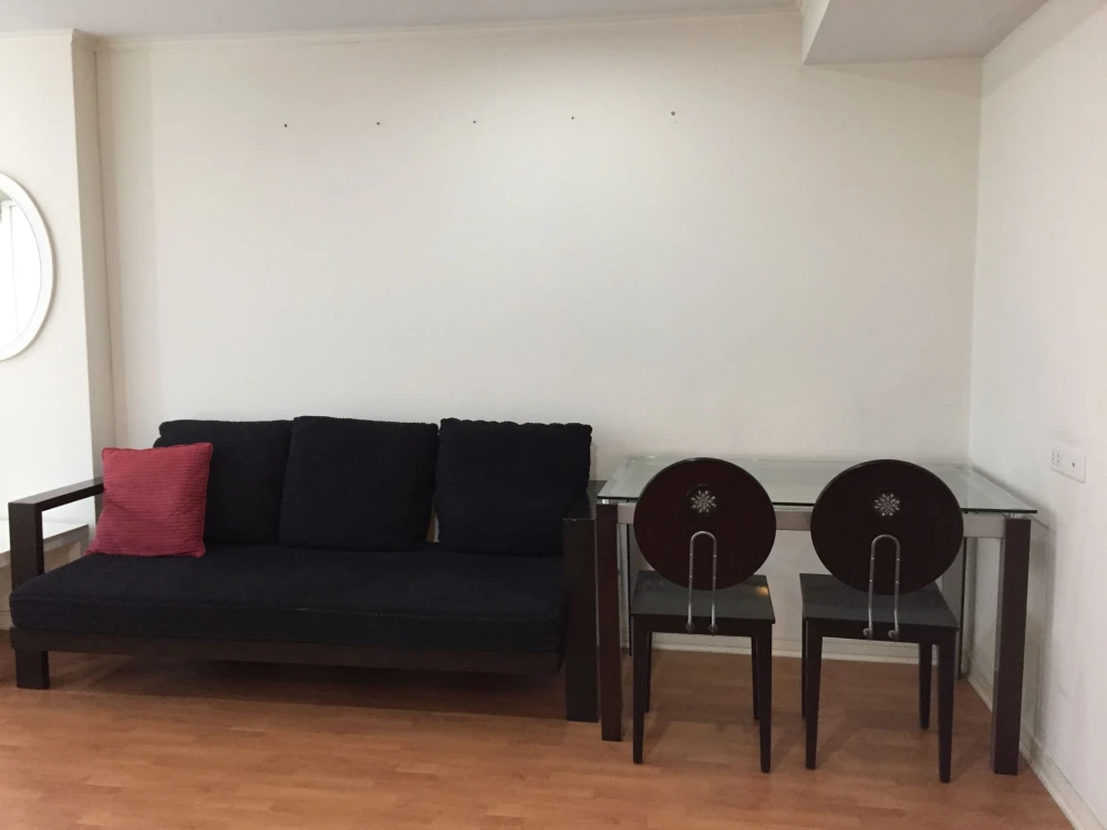 Condo for rent Lumpini Ville Cultural Center Fully furnished, beautiful room, cool breeze, very pleasant.