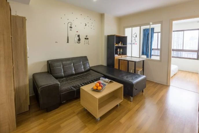 For rent!! Lumpini Place Condo Ratchada - Tha Phra, 21st floor, Building B, beautiful room, fully furnished, don't miss it!!