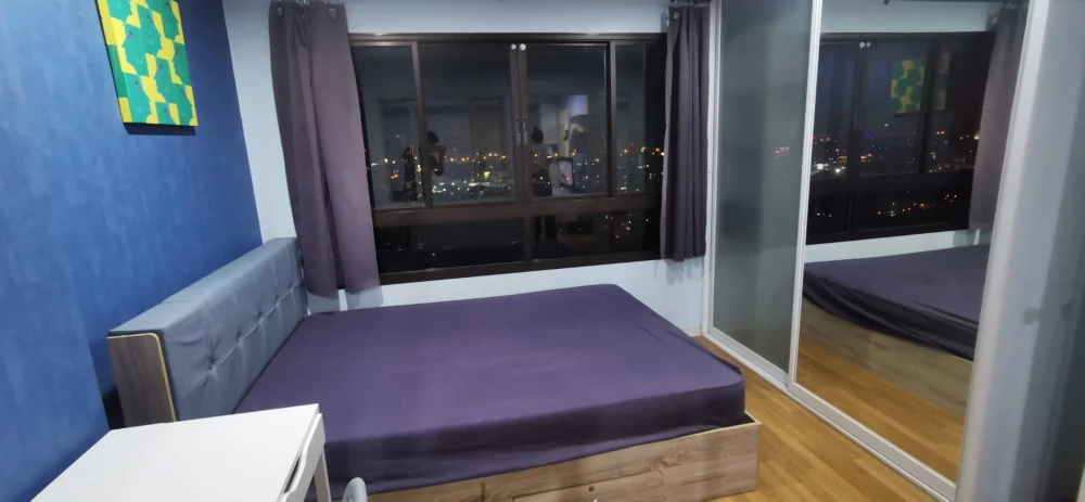 Condo for rent, Lumpini Place Ratchada-Tha Phra, ready to move in, complete in one place, just drag one suitcase and move in.