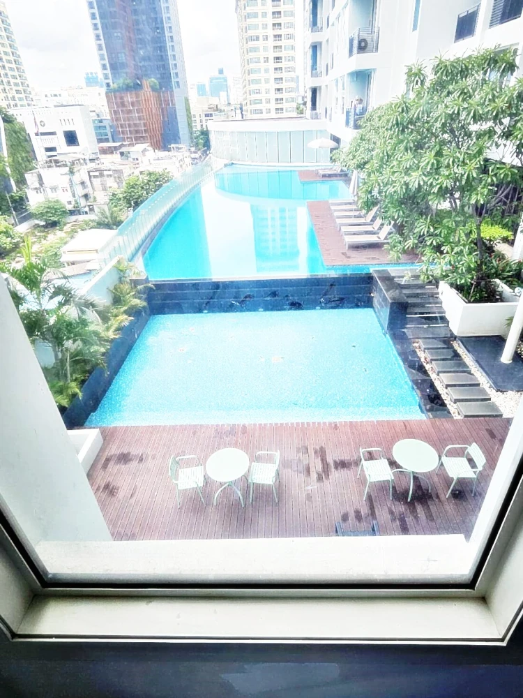 For rent!! Condo Villa Ratchadevi, 8th floor, swimming pool view, everything is complete in one place. If you don't book, you'll regret it!!