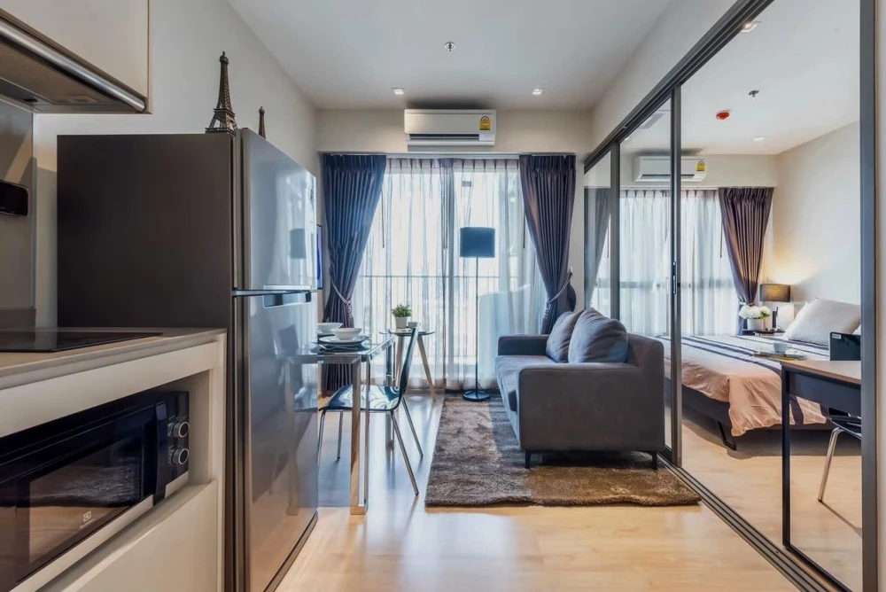 For rent!! Condo Wisdom Station Ratchada-Tha Phra, 15th floor, beautiful room, ready to move in, good price, hurry to book now!!