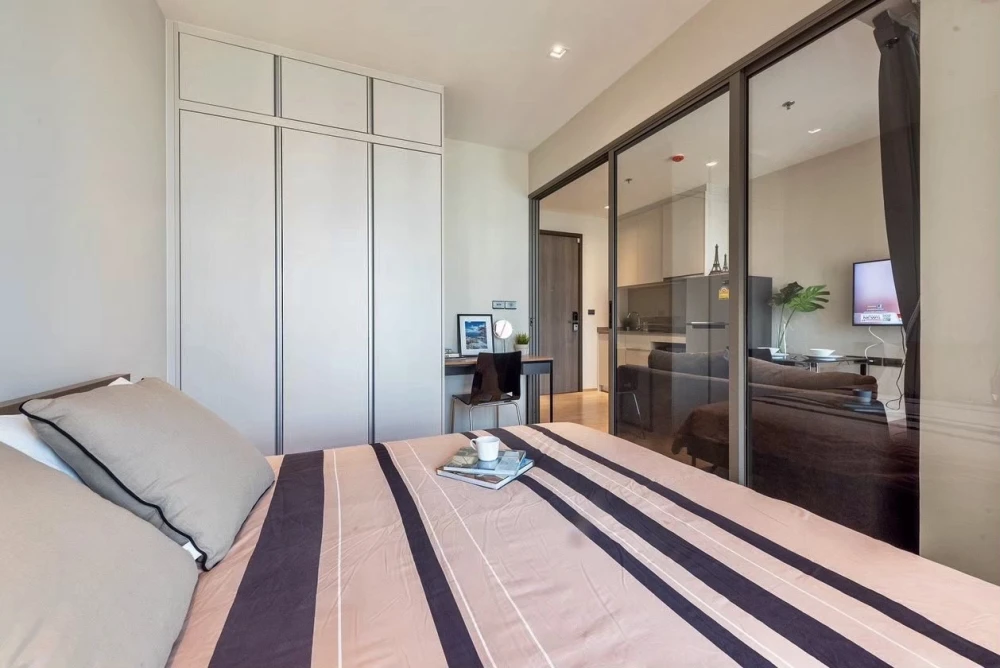 For rent!! Condo Wisdom Station Ratchada-Tha Phra, 15th floor, beautiful room, ready to move in, good price, hurry to book now!!