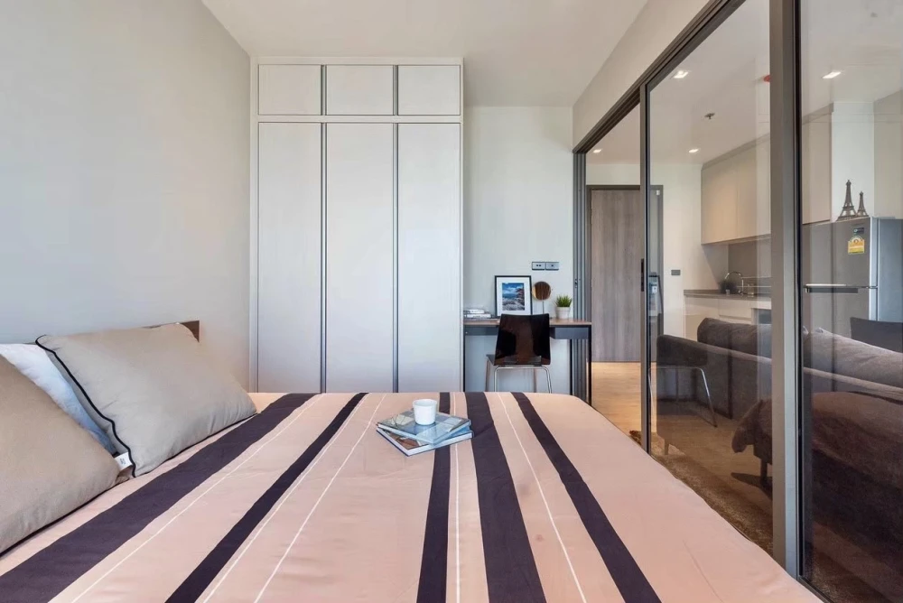 For rent!! Condo Wisdom Station Ratchada-Tha Phra, 15th floor, beautiful room, ready to move in, good price, hurry to book now!!