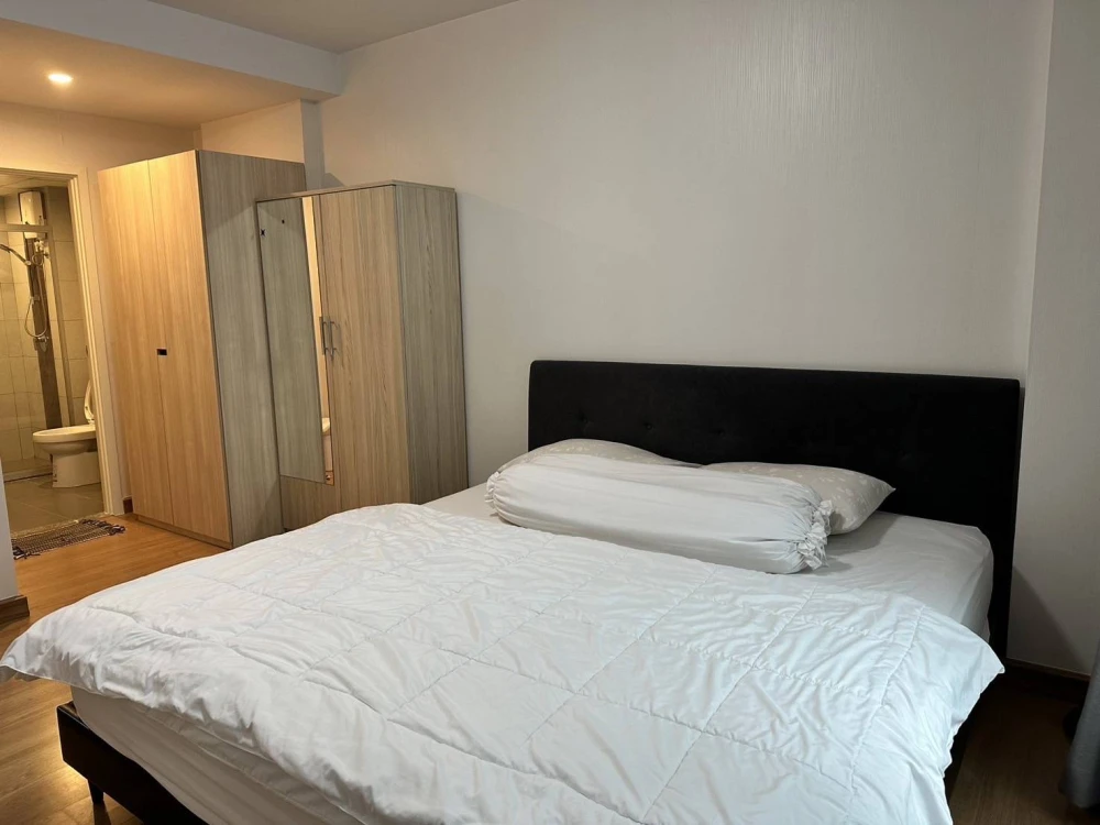 For rent!! Condo Supalai City Resort Bearing Station, 3rd floor, Building A, beautiful room, fully furnished, bring your bags and move in!!