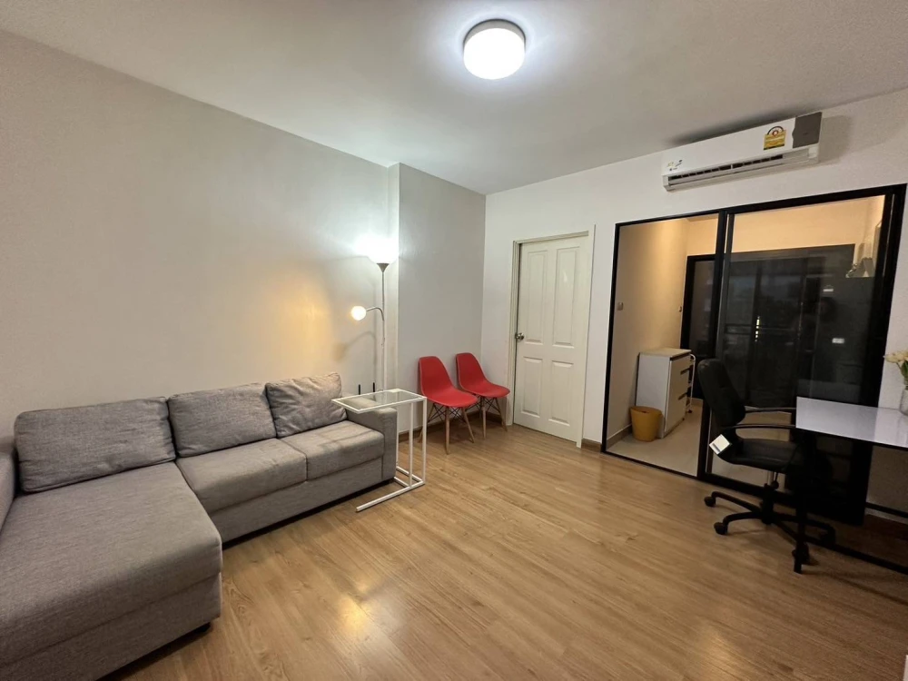 For rent!! Condo Supalai City Resort Bearing Station, 3rd floor, Building A, beautiful room, fully furnished, bring your bags and move in!!