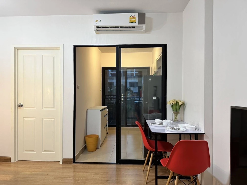 For rent!! Condo Supalai City Resort Bearing Station, 3rd floor, Building A, beautiful room, fully furnished, bring your bags and move in!!