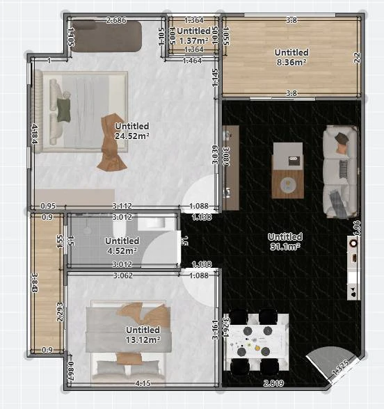 Condo for rent, Supalai Park Kaset, beautiful room, clean, ready to move in.