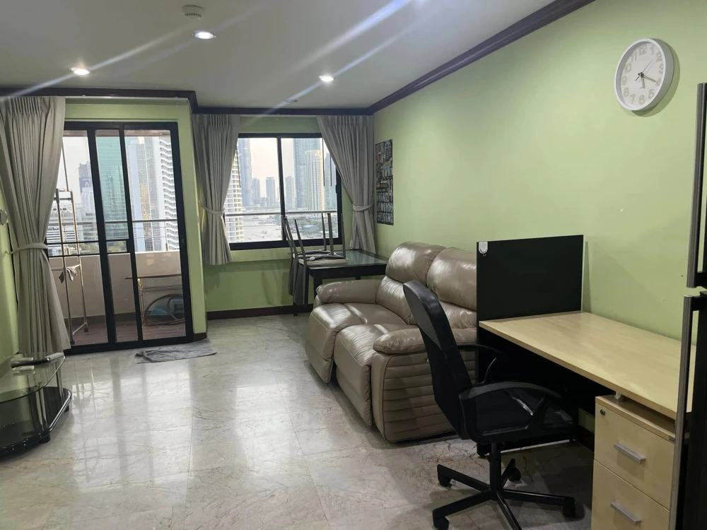 Condo for rent, Si Phraya Riverview, ready to move in, 21st floor, view of the Icon Siam river, hurry and reserve now.