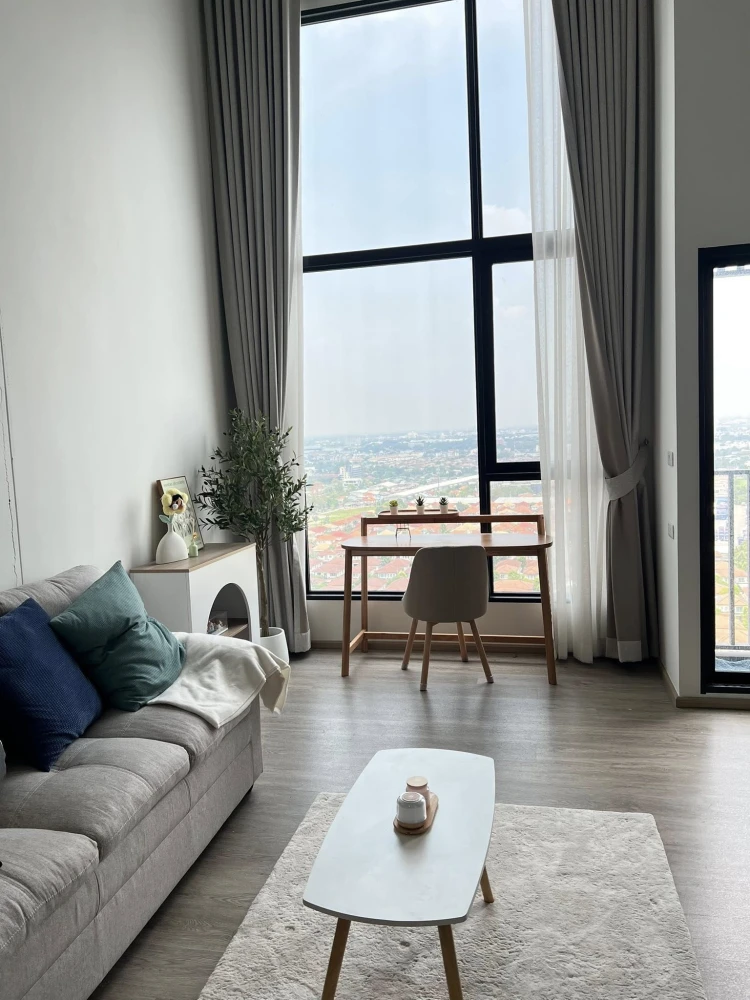 For rent: Condo Origin Plug & Play Nonthaburi Station, 19th floor, high floor layout, this room is the best, book now.
