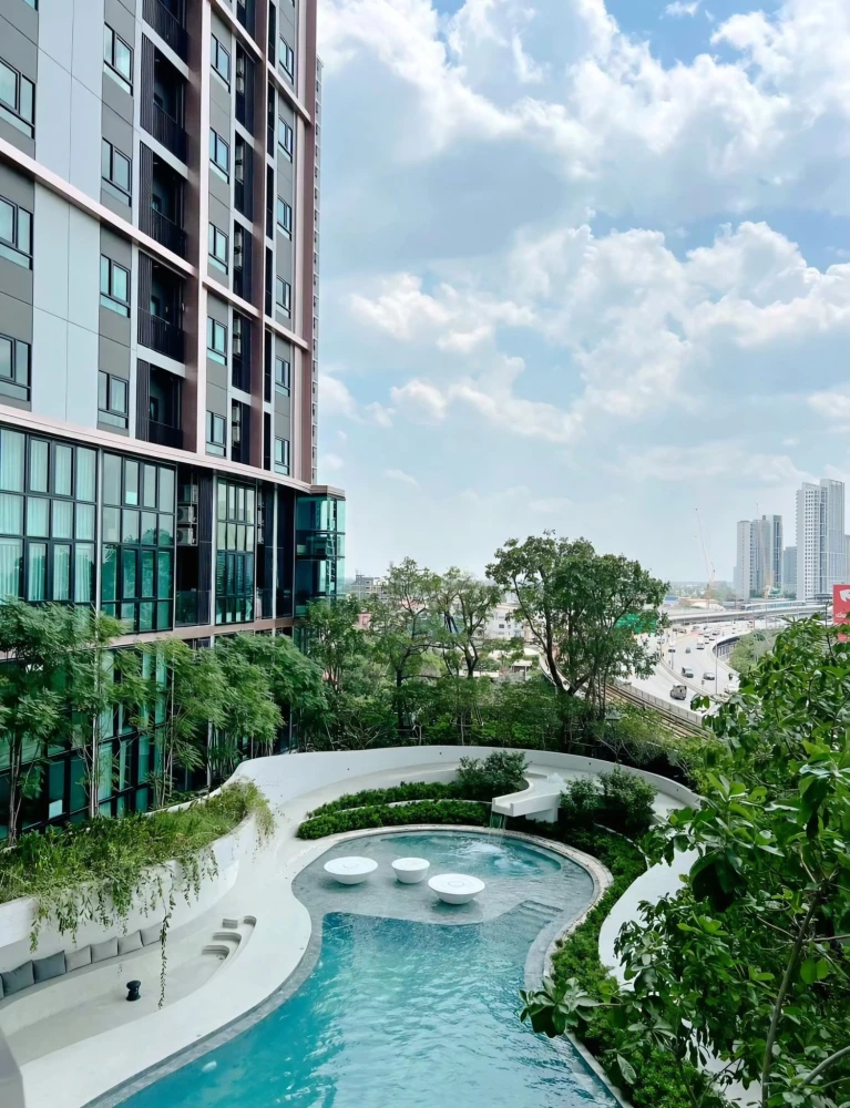 For rent!! Condo Altitude Unicorn Sathorn - Tha Phra, 27th floor, corner room, beautiful room, good location, complete facilities in one place!!