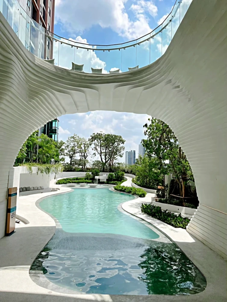 For rent!! Condo Altitude Unicorn Sathorn - Tha Phra, 27th floor, corner room, beautiful room, good location, complete facilities in one place!!