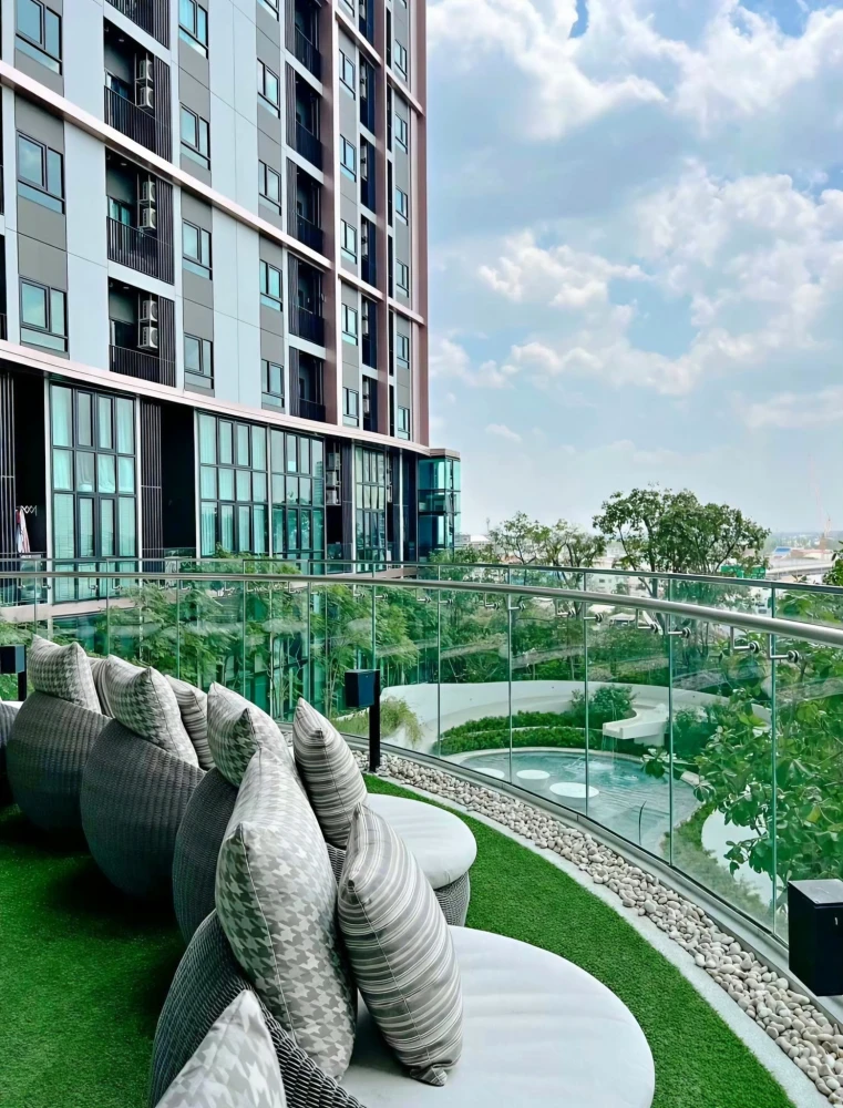 For rent!! Condo Altitude Unicorn Sathorn - Tha Phra, 27th floor, corner room, beautiful room, good location, complete facilities in one place!!
