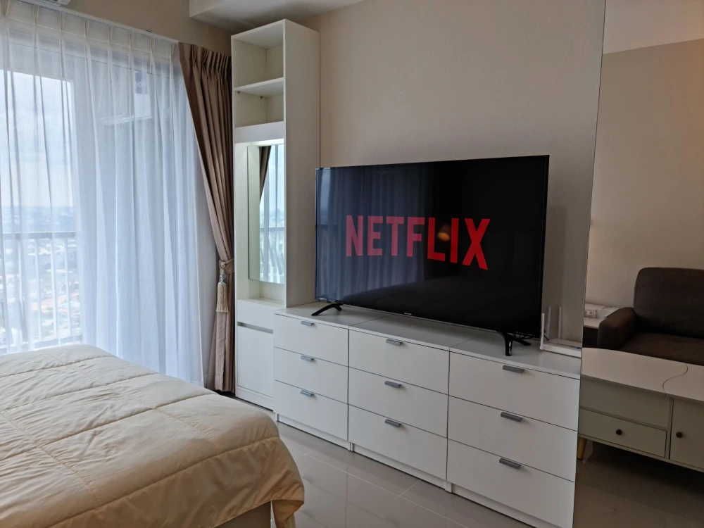 Condo for rent, Assakarn Place Srinakarin, 35th floor, city view, high floor, beautiful view, ready to move in. Book now!!