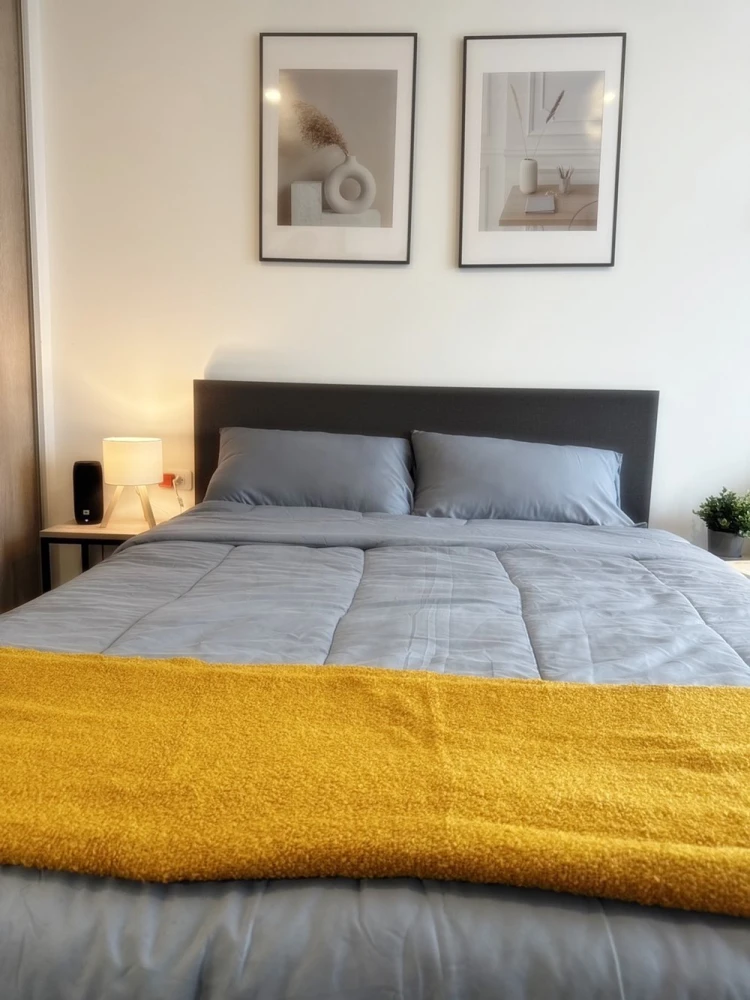 For rent!! Condo Denim Chatuchak, 17th floor, Building B, beautiful view, new room, fully furnished, very livable, don't miss it!!