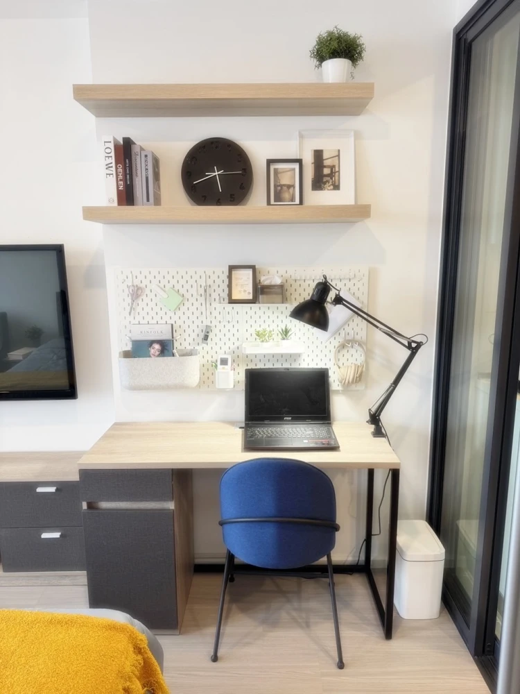 For rent!! Condo Denim Chatuchak, 17th floor, Building B, beautiful view, new room, fully furnished, very livable, don't miss it!!