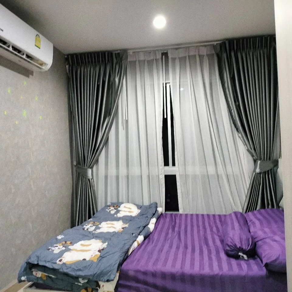 Condo for rent, The Kith Plus Sukhumvit 113, separated room Complete electrical appliances. Hurry up to reserve.