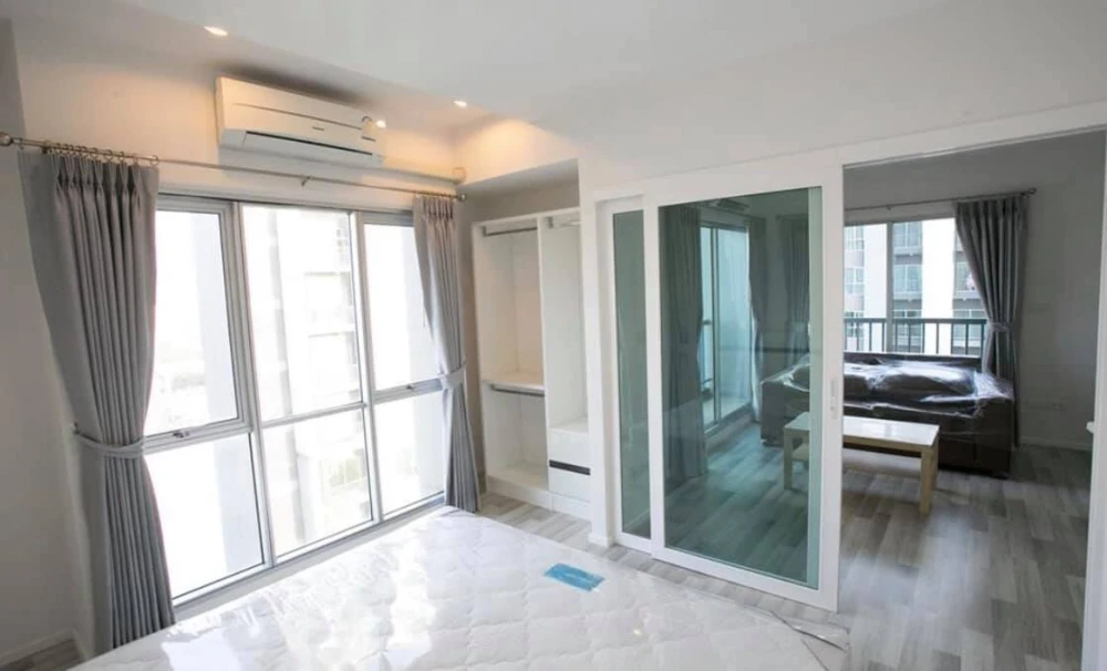 For rent!! Condo The Key Chaengwattana, 16th floor, Building A, corner room, beautifully decorated, complete in one place, don't miss it!!