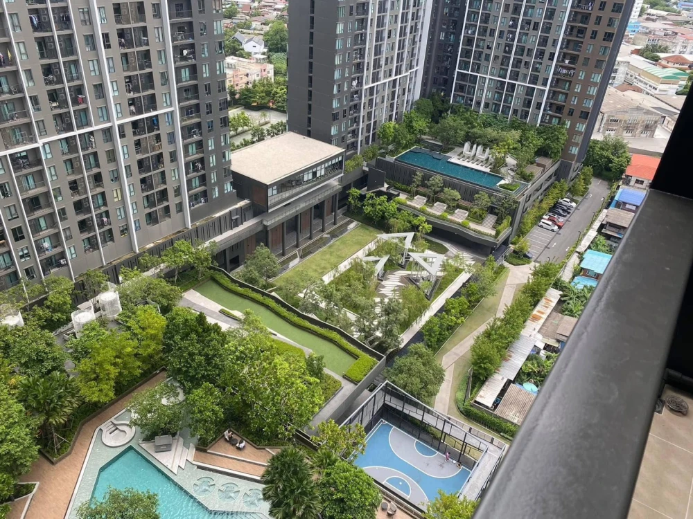 For rent!! Condo The Parkland Phetkasem 56, 25th floor, Building A, swimming pool view, beautiful room, very livable, book now!!