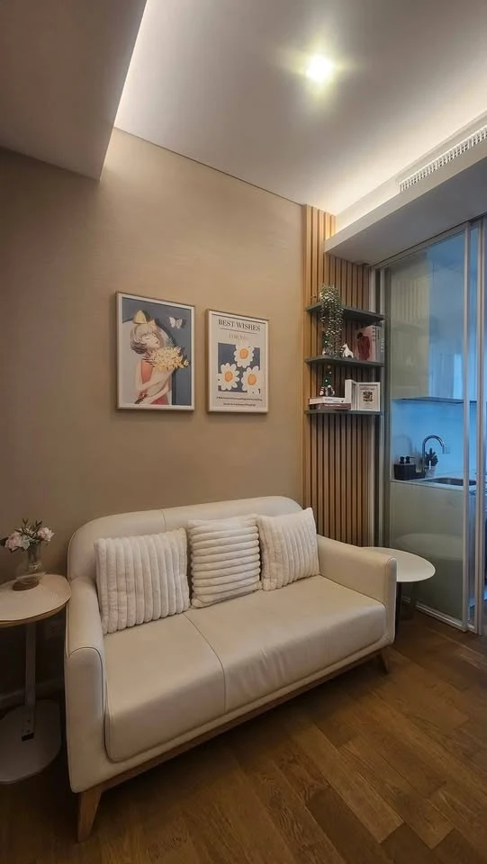 Condo for rent, The Saint Residences, corner room, private, decorated in a minimalist style, this good, don't wait.