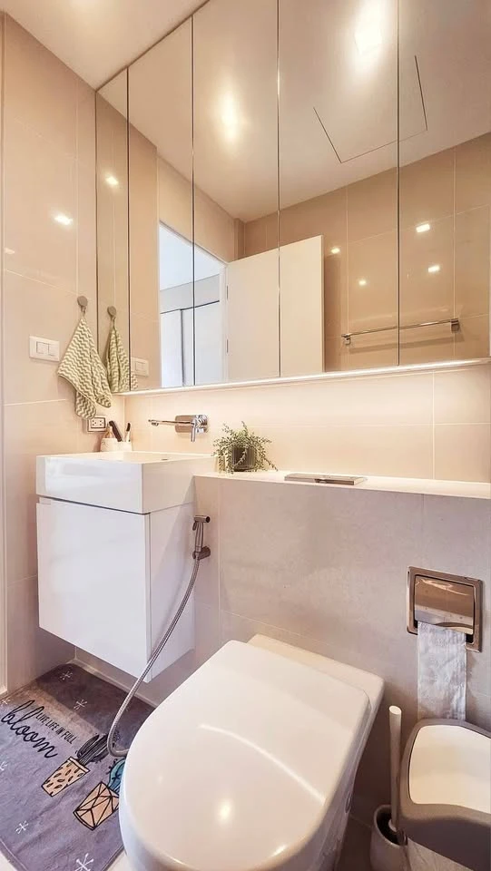 Condo for rent, The Saint Residences, corner room, private, decorated in a minimalist style, this good, don't wait.