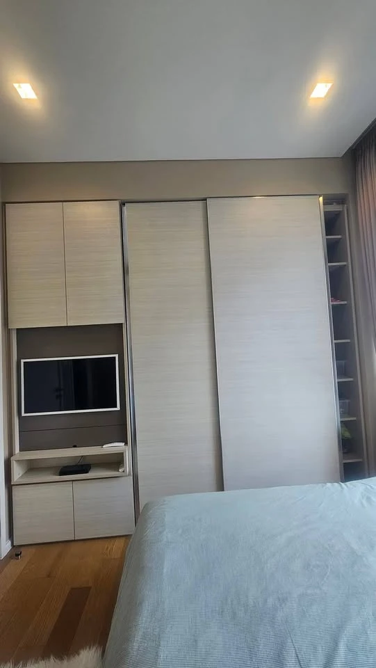 Condo for rent, The Saint Residences, corner room, private, decorated in a minimalist style, this good, don't wait.