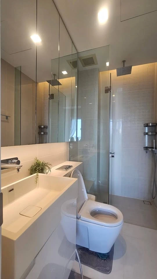 Condo for rent, The Saint Residences, corner room, private, decorated in a minimalist style, this good, don't wait.