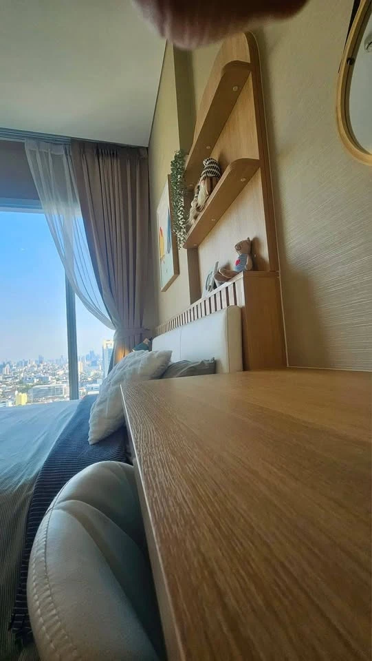 Condo for rent, The Saint Residences, corner room, private, decorated in a minimalist style, this good, don't wait.