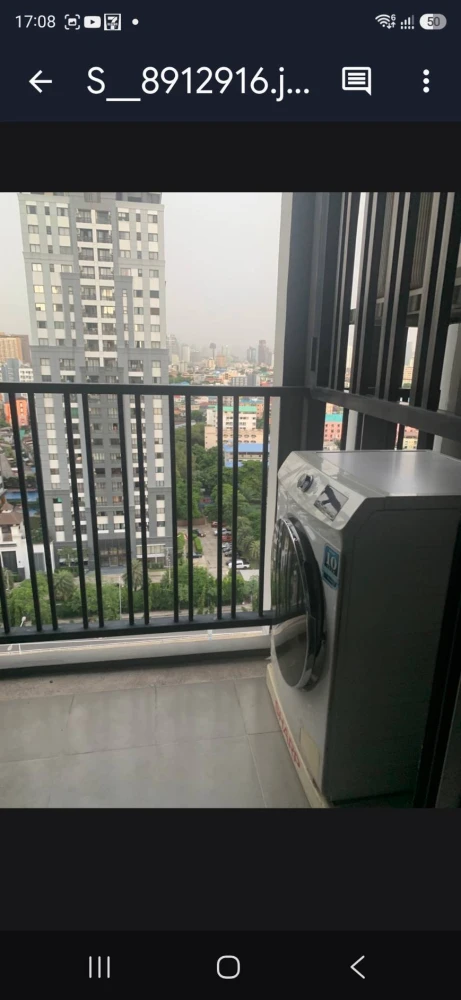 Condo for rent, The Base Park East, 16th floor, ready to move in, near BTS, good location, easy to find food, don't wait!!
